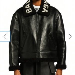 NEW with Tags UA Balenciaga Black Vegan leather jacket